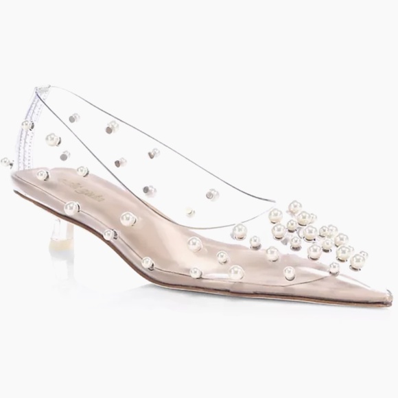 NWT Cult Gaia Roxy Pearl Vinyl Pumps - Picture 2 of 6